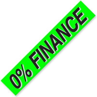 0% FINANCE Windshield Slogan Signs