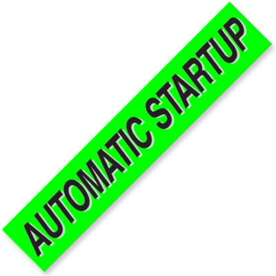 AUTOMATIC STARTUP Windshield Slogan Signs