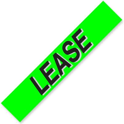 LEASE Windshield Slogan Signs