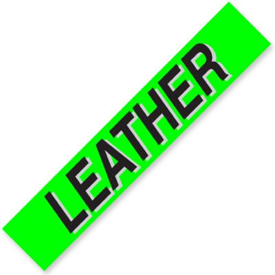 LEATHER Windshield Slogan Signs