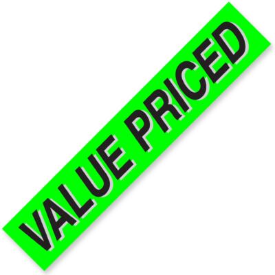VALUE PRICED Windshield Slogan Signs