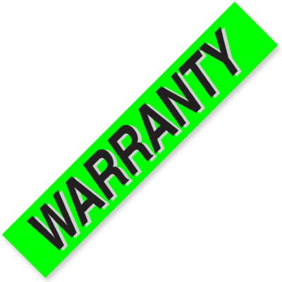 WARRANTY  Windshield Slogan Signs