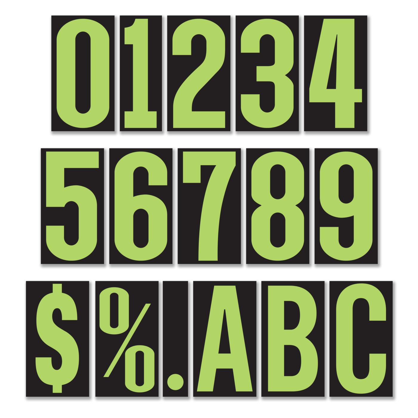 Vehicle Windshield Number Stickers - Image 2
