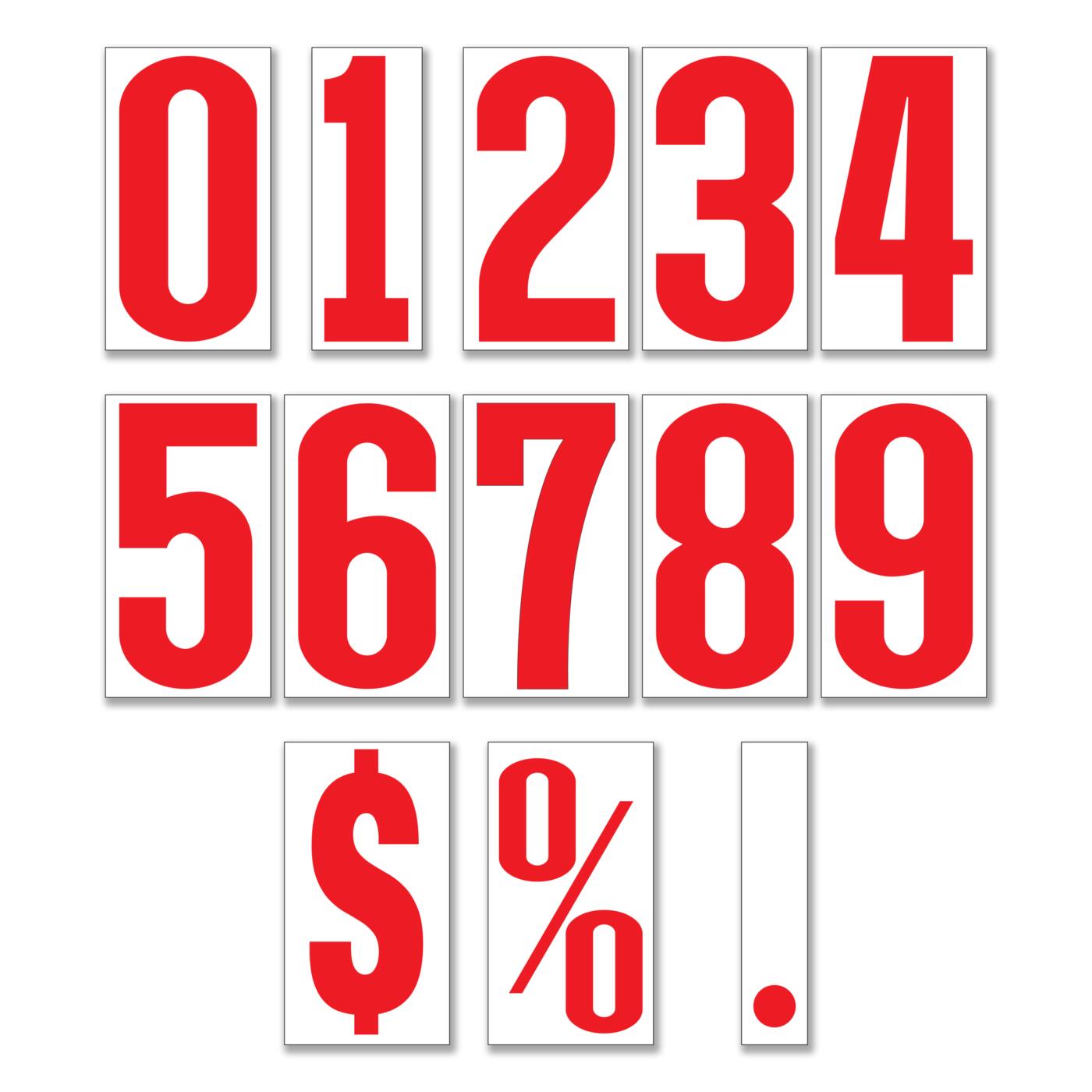 Vehicle Windshield Number Stickers - Image 3