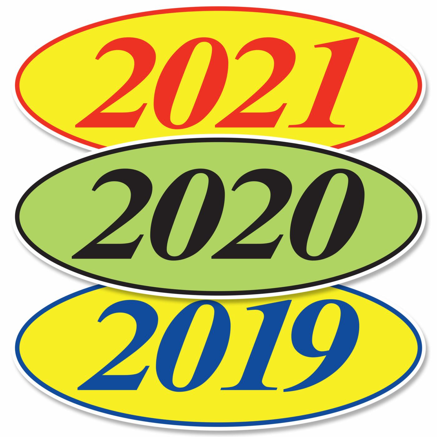 Oval Yearly Stickers - Image 2
