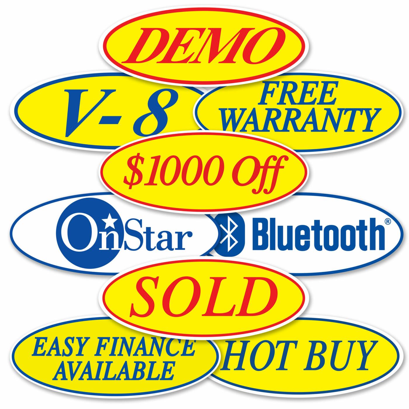 Oval Feature Window Stickers