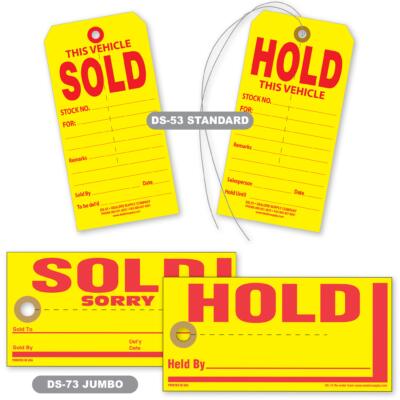 Sold and Hold Tags
