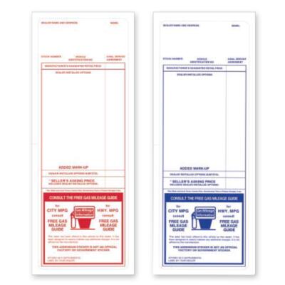 Paper Bak™ Reconciliation Stickers auto dealer