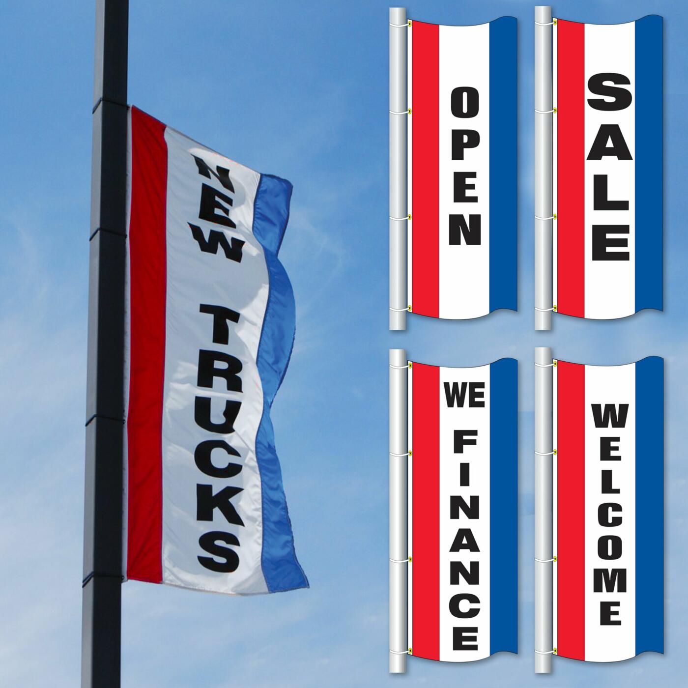 Vertical Slogan Flags