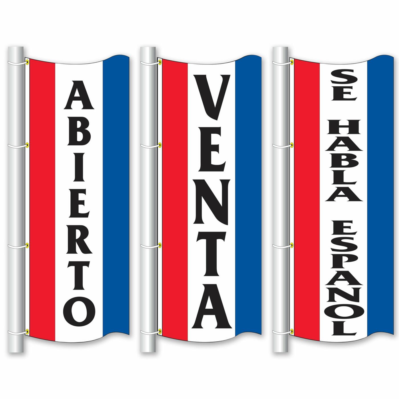 Vertical Slogan Flags