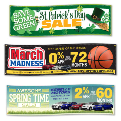 Custom White Vinyl Banners