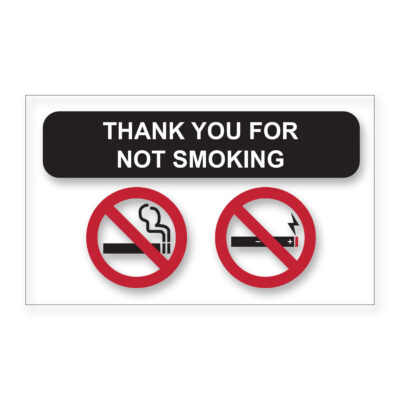 No Smoking Static Cling Stickers