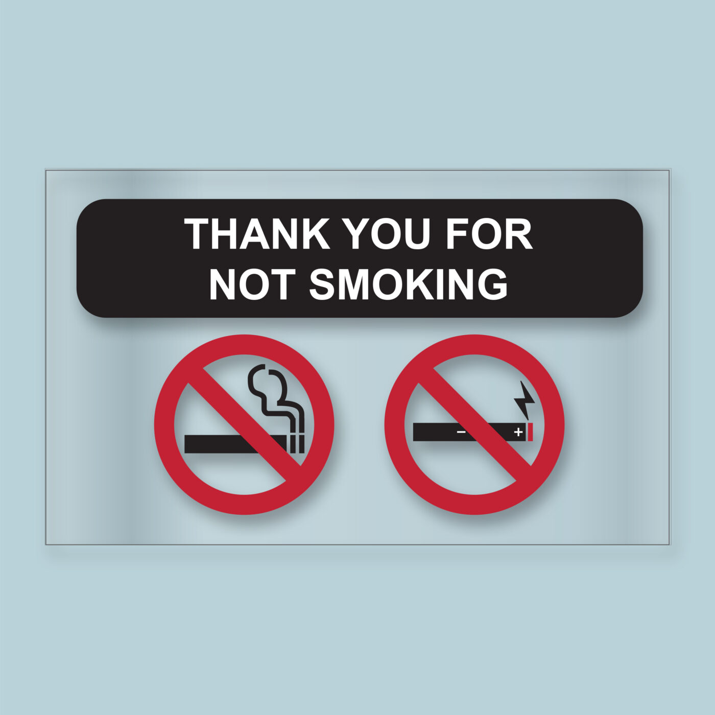 No Smoking Static Cling Stickers - Image 2