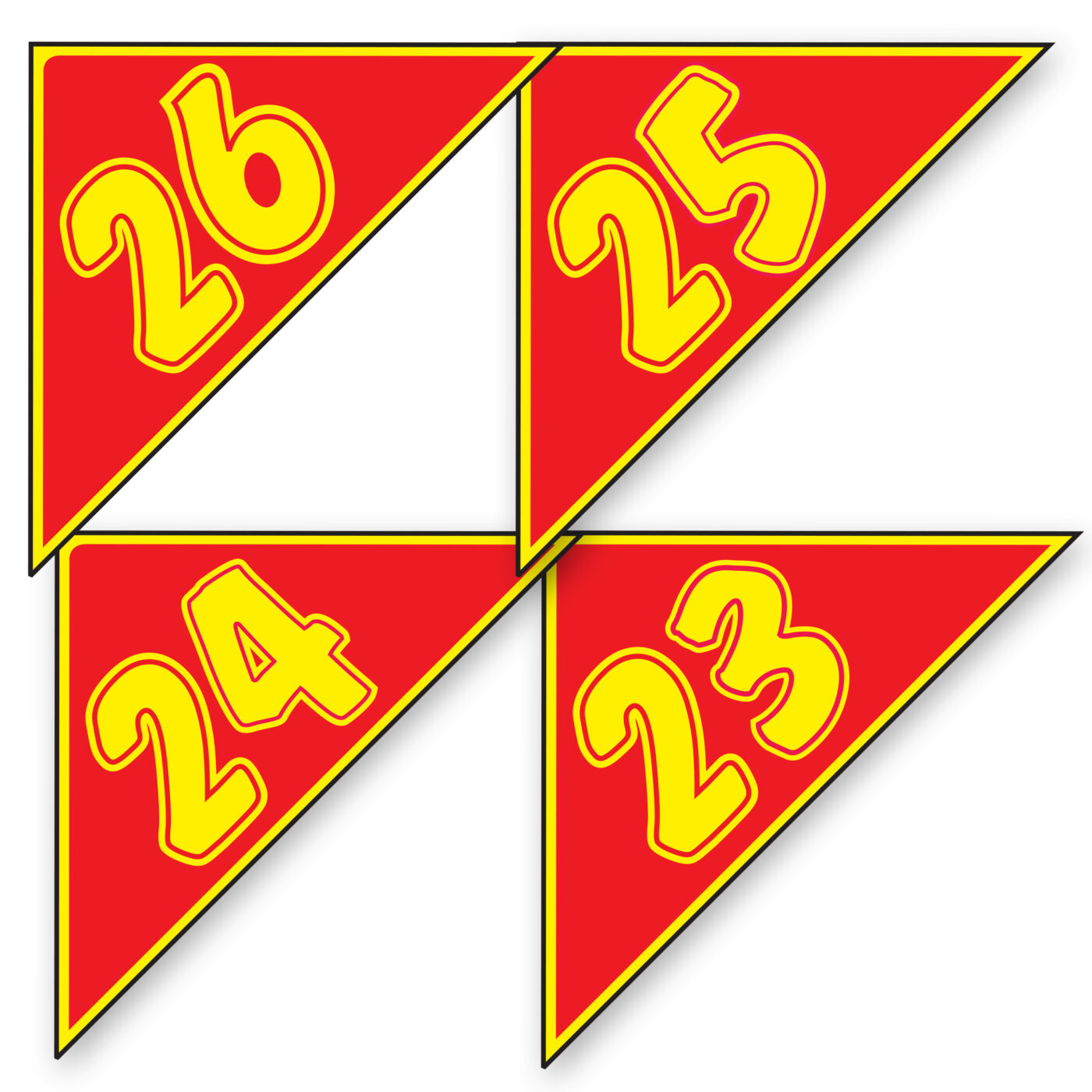 Triangle Year Stickers