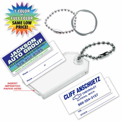 Paper Insert Key Fobs