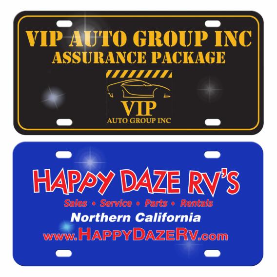 High Gloss Poly License Plates auto dealer supply