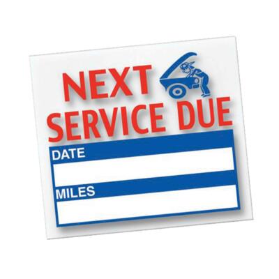 Service Reminder Stickers