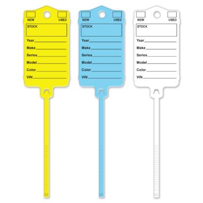Pre-Printed Self Locking Key Tags