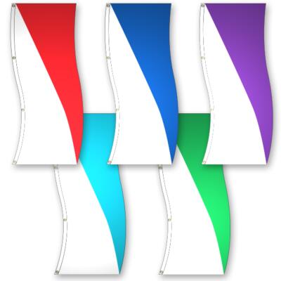 Vertical Diagonal Flags