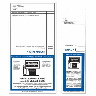 Reconciliation Stickers auto dealer supply