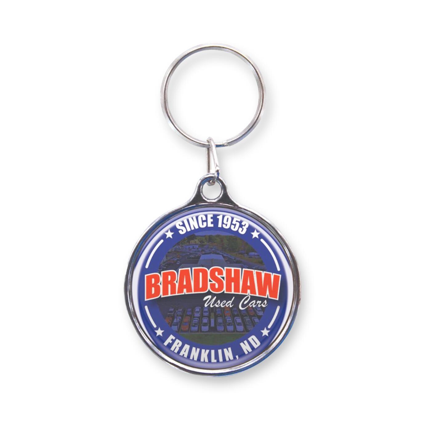 Domed Chrome Plated Key Fobs