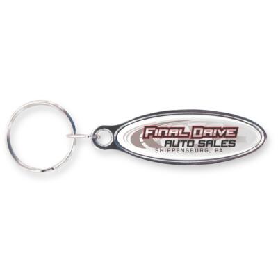 Domed Chrome Plated Key Fobs